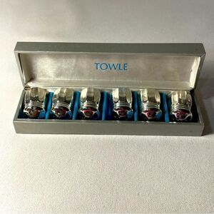 Towle set of 6 petite silver plated salt shakers